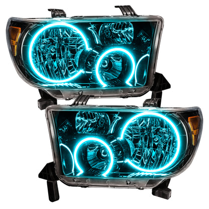 ORACLE Lighting Oracle 07-11 Toyota Tundra Pre-Assembled Headlights - Black Housing - ColorSHIFT