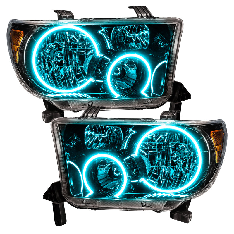 ORACLE Lighting Oracle 07-11 Toyota Tundra Pre-Assembled Headlights - Black Housing - w/ 2.0 Controller