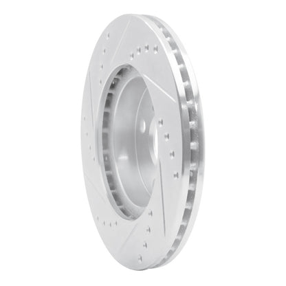 R1 Concepts R1 01-03 Toyota Prius Front Right Drilled & Slotted Silver Brake Rotor