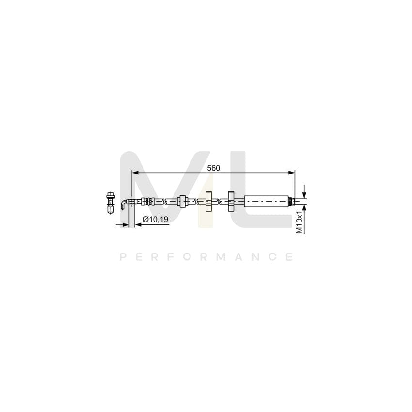 BOSCH 1 987 481 406 Brake Hose for PEUGEOT 607 Saloon 545mm, M10x1 | ML Performance Car Parts