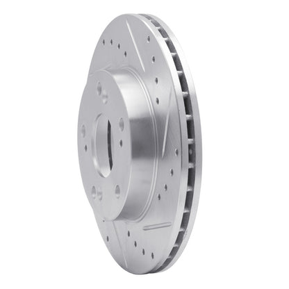 R1 Concepts R1 02-15 Acura RSX Front Right Drilled & Slotted Silver Brake Rotor