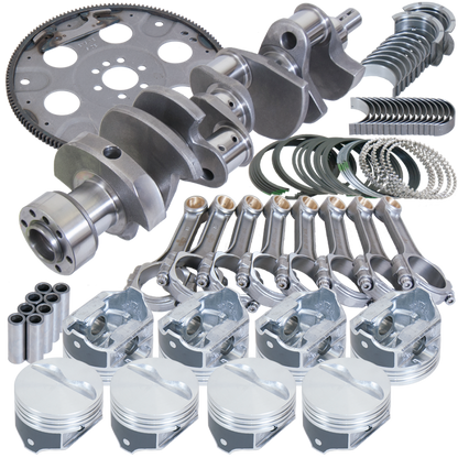 Eagle Chevy 350 1Pc 3.750in Crank 5.700in I-Beam Rods 4.030in Pistons 153 Tooth FP Balanced Assembly