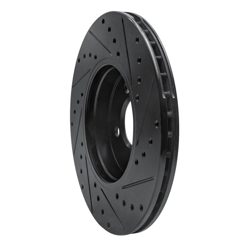 R1 Concepts R1 02-06 Mini Cooper (Excl Clubman) Front Left Drilled & Slotted Black Brake Rotor