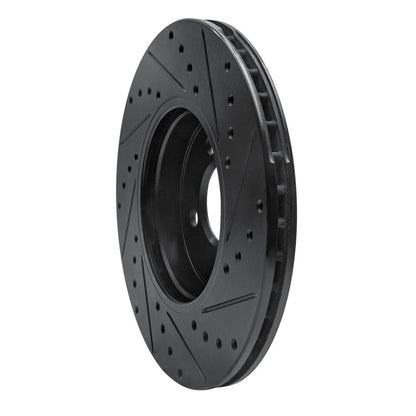 R1 Concepts R1 02-06 Mini Cooper (Excl Clubman) Front Left Drilled & Slotted Black Brake Rotor