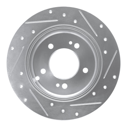 R1 Concepts R1 07-12 Kia Rondo (Canada) Rear Left Drilled & Slotted Silver Brake Rotor