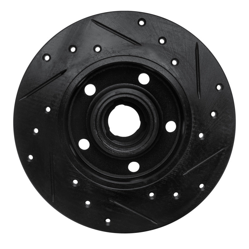 R1 Concepts R1 92-98 Volkswagen Passat (USA/Canada) Rear Left Drilled & Slotted Black Brake Rotor