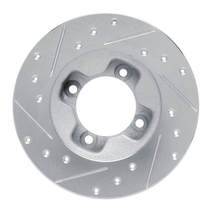 R1 Concepts R1 81-85 Mazda GLC Front Right Drilled & Slotted Silver Brake Rotor