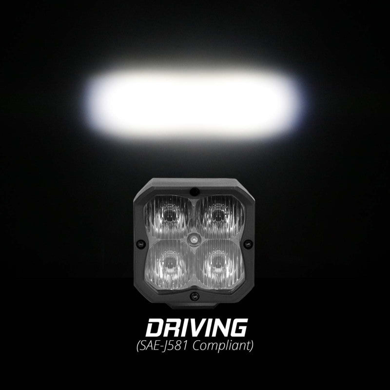 XKGLOW XK Glow XKchrome 20w LED Cube Light w/ RGB Accent Light - Driving Beam