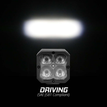 XKGLOW XK Glow XKchrome 20w LED Cube Light w/ RGB Accent Light - Driving Beam
