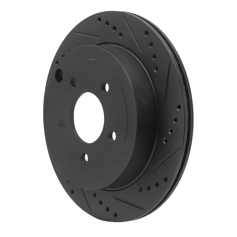 R1 Concepts R1 95-97 Ford Ranger (USA/Canada) Front Right Drilled & Slotted Black Brake Rotor