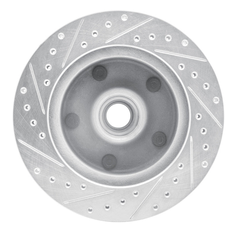 R1 Concepts R1 73-93 Ford E-100 Econoline Front Right Drilled & Slotted Silver Brake Rotor