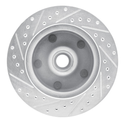 R1 Concepts R1 73-93 Ford E-100 Econoline Front Right Drilled & Slotted Silver Brake Rotor