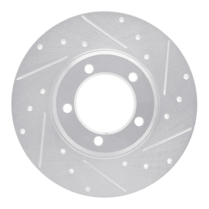 R1 Concepts R1 75-83 Toyota Pickup Front Right Drilled & Slotted Silver Brake Rotor