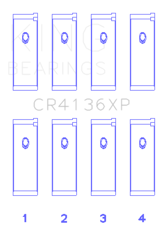 King Engine Bearings Nissan SR20DE/DET RWD (2.0L) Performance Rod Bearing Set - Size +0.25mm
