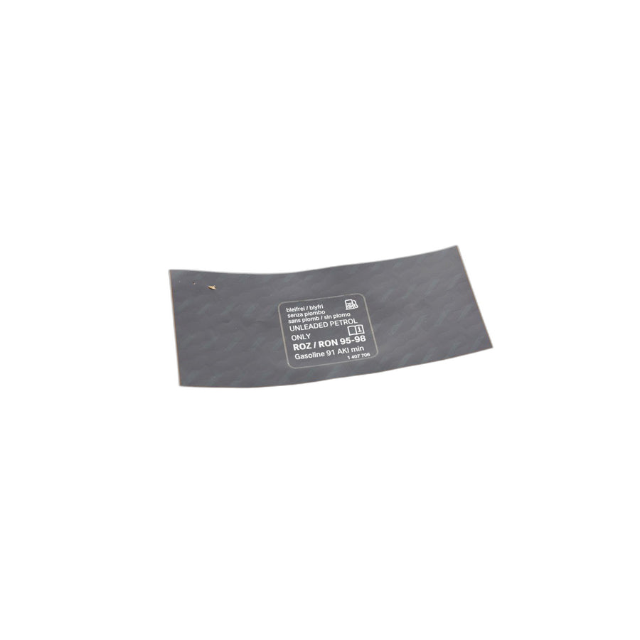 Genuine BMW 71221407706 F01 E87 F10 Label "Premium Fuel Unleaded" EU/US (Inc. 325Ci)