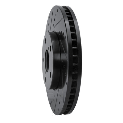 R1 Concepts R1 92-10 Lexus IS300 Front Left Drilled & Slotted Black Brake Rotor