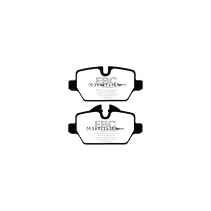 EBC PD03KR859 Mini R60 R61 Yellowstuff Rear Brake Pad & Plain Disc Kit - TRW Caliper 2 | ML Performance UK Car Parts