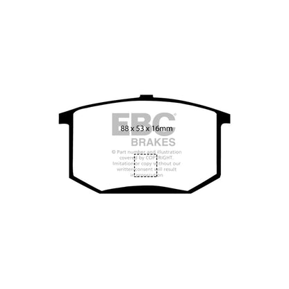 EBC PD02KR512 Lotus Esprit Redstuff Rear Brake Pad & Plain Disc Kit - Girling/TRW Caliper 2 | ML Performance UK Car Parts