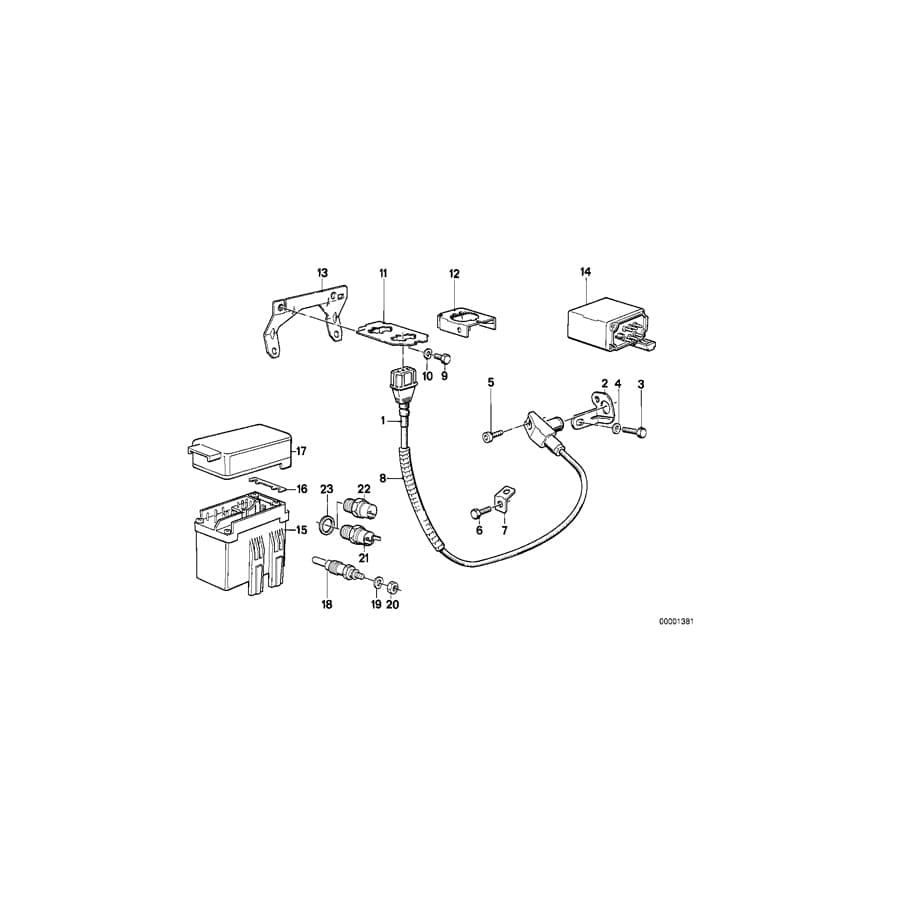 Genuine BMW 12231288245 E30 E28 Glow Plug (Inc. 324d, 524td & 524d)