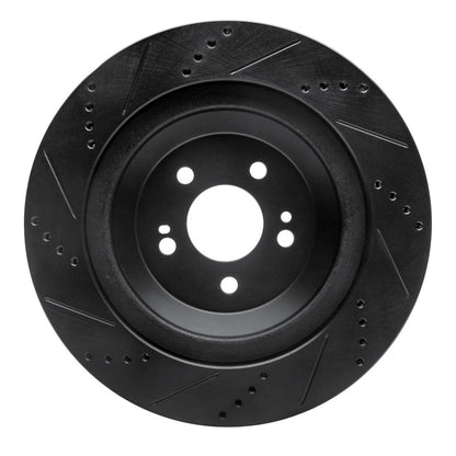 R1 Concepts R1 14-21 Mercedes-Benz S400 (Canada & Mexico) Rear Right Drilled & Slotted Black Brake Rotor