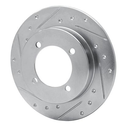 R1 Concepts R1 94-96 Hyundai Elantra Rear Left Drilled & Slotted Silver Brake Rotor