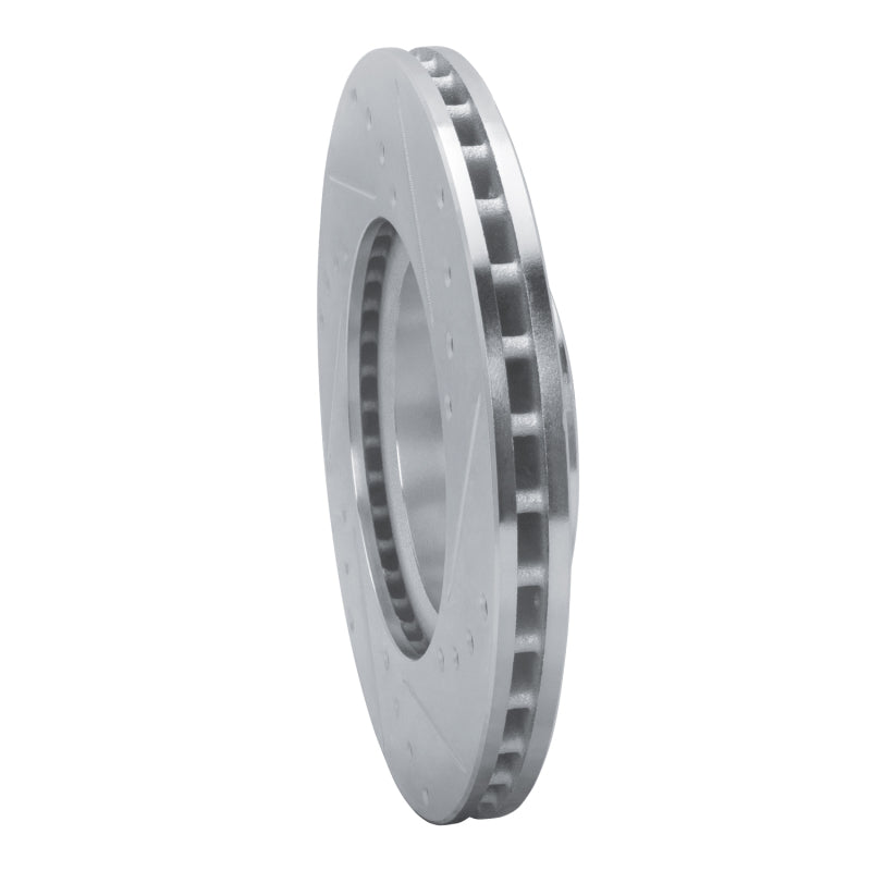 R1 Concepts R1 17-25 Nissan Versa Front Left Drilled & Slotted Silver Brake Rotor
