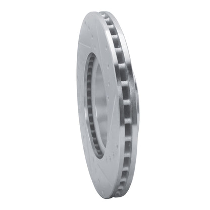 R1 Concepts R1 17-25 Nissan Versa Front Left Drilled & Slotted Silver Brake Rotor