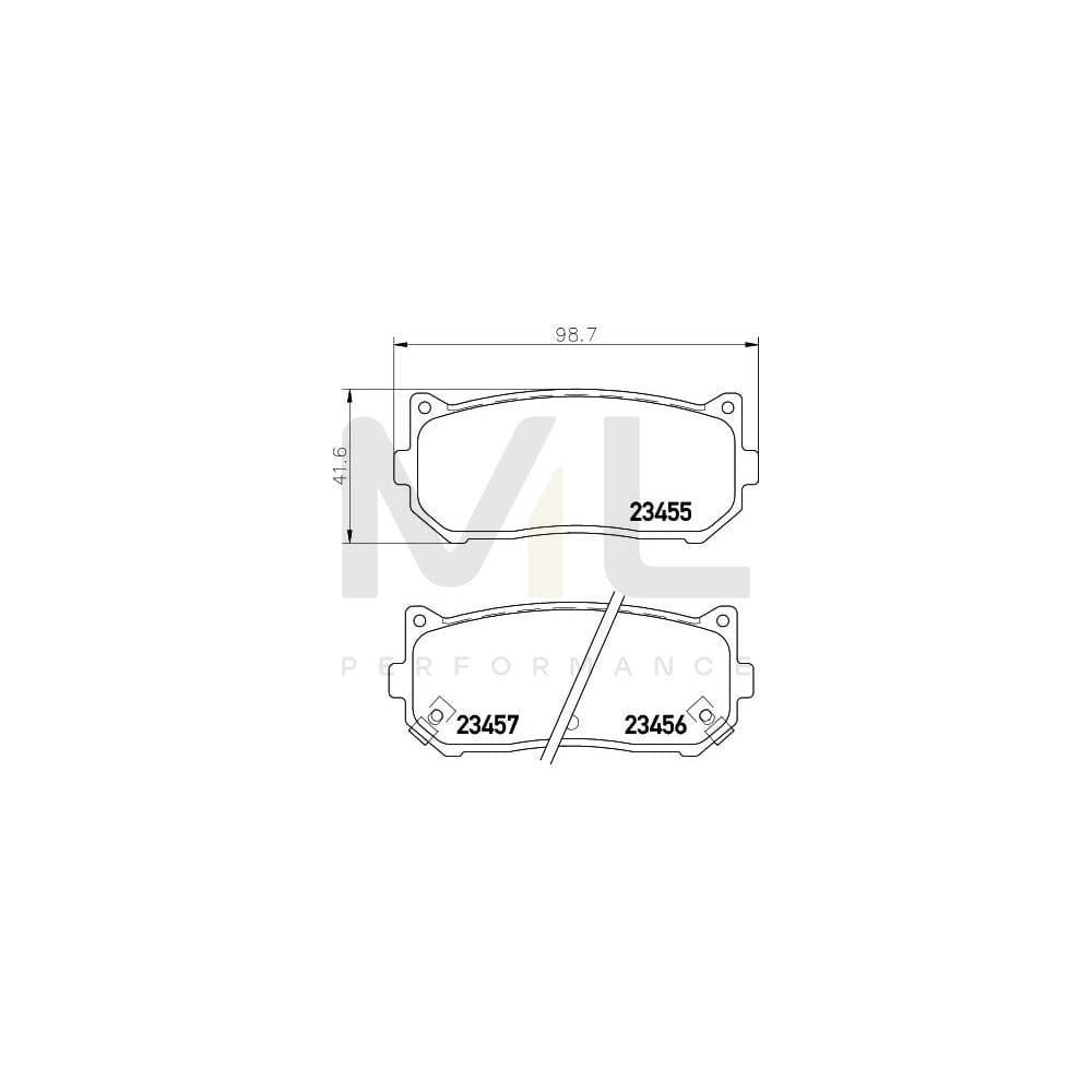 Hella 8DB 355 009-341 Brake Pad Set Prepared For Wear Indicator | ML Performance Car Parts