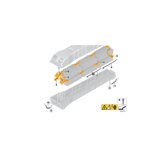 Genuine BMW 61129385040 I15 Ground Cable, Vat Potential Equalization (Inc. i8)