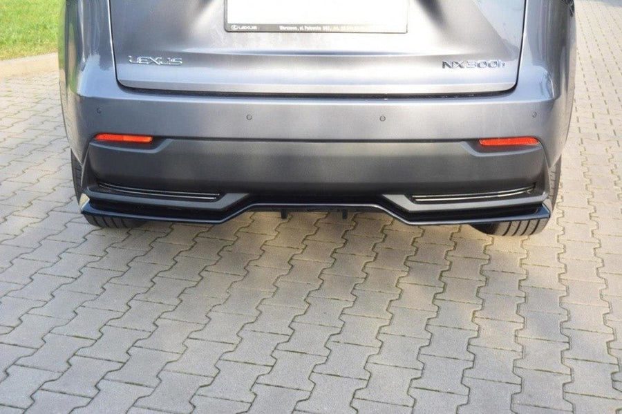 Maxton Design Lexus NX MK1 H Central Rear Splitter (with vertical bars)