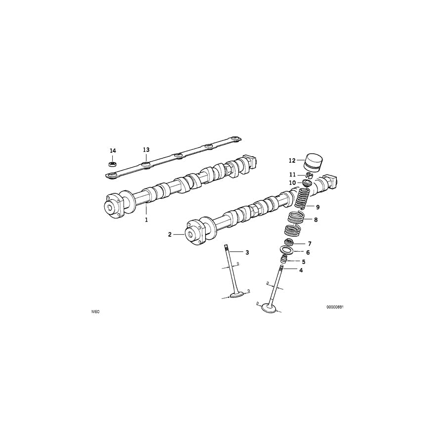 Genuine BMW 11341742825 E39 E31 E38 Exhaust Valve W.Oversize Va.System+0,2mm 30,5/6,14mm (Inc. 740iL, 540i & 740iLP)