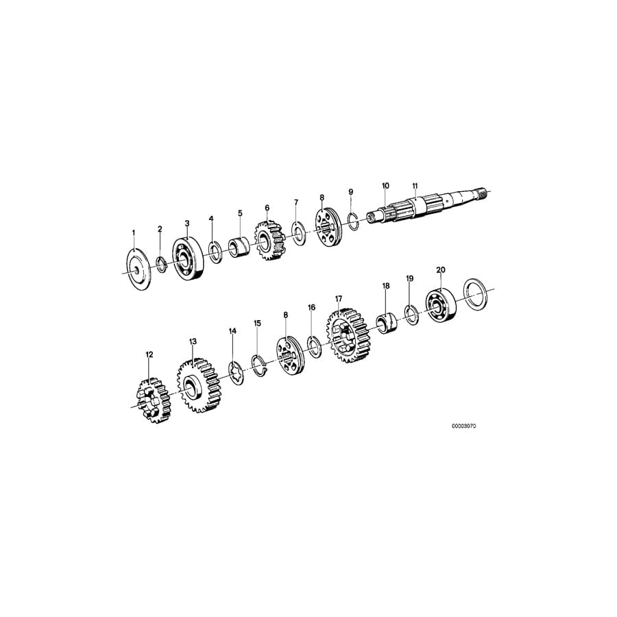 Genuine BMW 23221230060 Gear Wheel 4Th Gear (Inc. R60/5, R75/5 & R50/5)