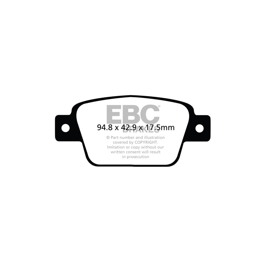 EBC PD11KR612 Chrysler Fiat Lancia Greenstuff Rear Brake Pad & GD Disc Kit - Bosch Caliper (Inc. Delta & Bravo) 2 | ML Performance UK Car Parts