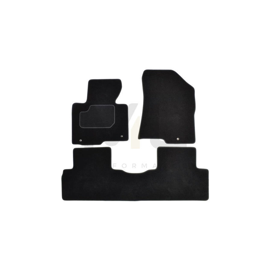MAMMOOTH Tailored A041 KIA55 PRM 01 Floor mat set for KIA Carens IV (RP) Textile, Front and Rear, Quantity: 3, Black