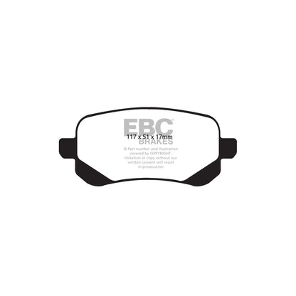 EBC PD03KR219 Chrysler Dodge Fiat Lancia Yellowstuff Rear Brake Pad & Plain Disc Kit (Inc. Grand Voyager, Journey & Freemont) 2 | ML Performance UK Car Parts