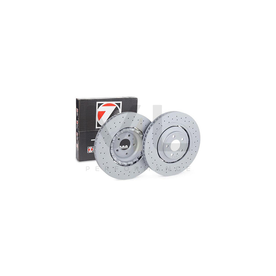 ZIMMERMANN 100.3363.70 Brake Disc Perforated, Two-piece brake disc, Vented, Coated, Alloyed / High-carbon  - 1 piece