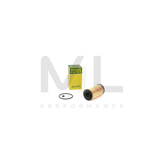 MANN-FILTER HU 712/10 x Oil Filter with seal, Filter Insert