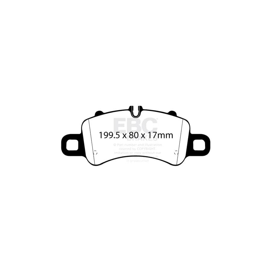 EBC PD04KF1352 Porsche Bluestuff Front Brake Pad & Plain Disc Kit - Brembo Caliper (Inc. Boxster 718 & Cayman 718) 2 | ML Performance UK Car Parts