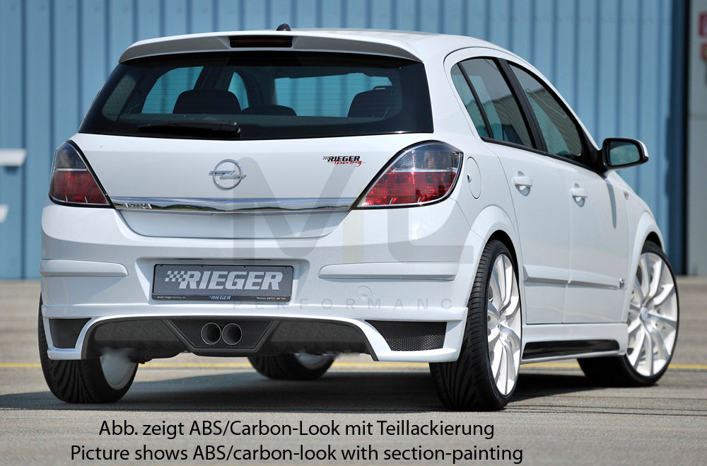 Rieger 00099334 Opel Astra H Rear Diffuser 2 | ML Performance UK Car Parts