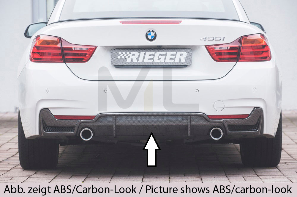 Rieger 00053488 BMW 4 Series F32 F33 F36 Rear Diffuser 1 | ML Performance UK Car Parts