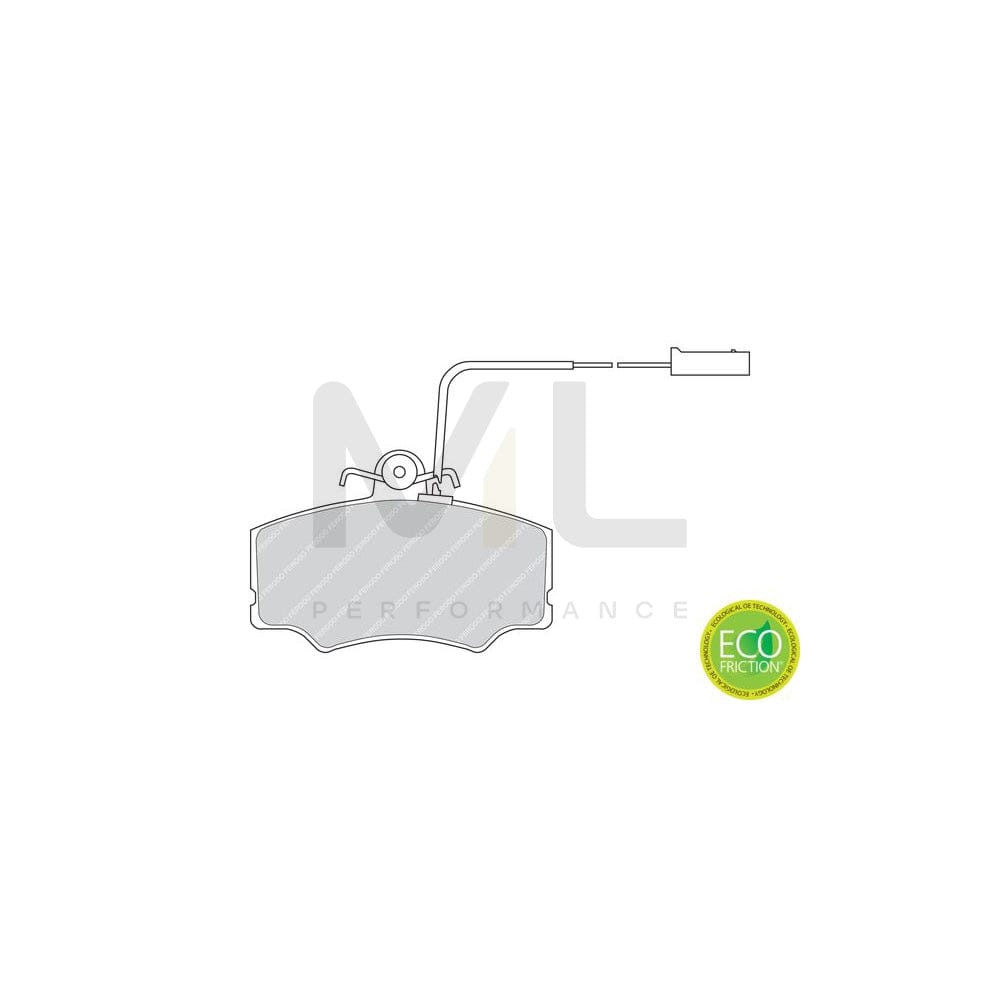Ferodo Premier Eco Friction FDB647 Brake Pad Set for Alfa Romeo 33 Incl. Wear Warning Contact, With Accessories
