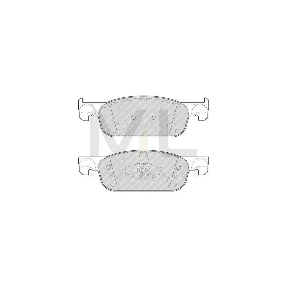 Ferodo Premier Eco Friction FDB4907 Brake Pad Set Not Prepared for Wear Indicator, With Piston Clip, Without Accessories