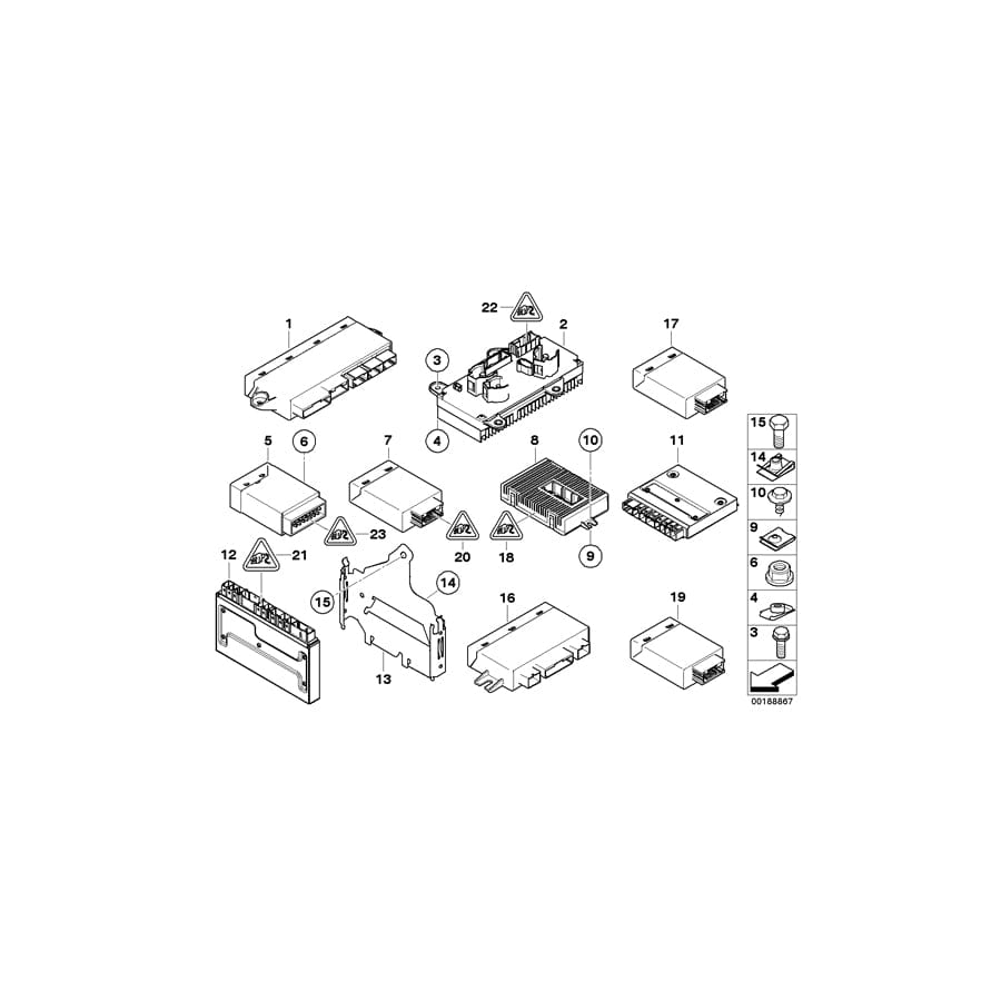 Genuine BMW 61356912082 E66 E67 E65 Bracket Right (Inc. 735Li, 740d & 745Li)