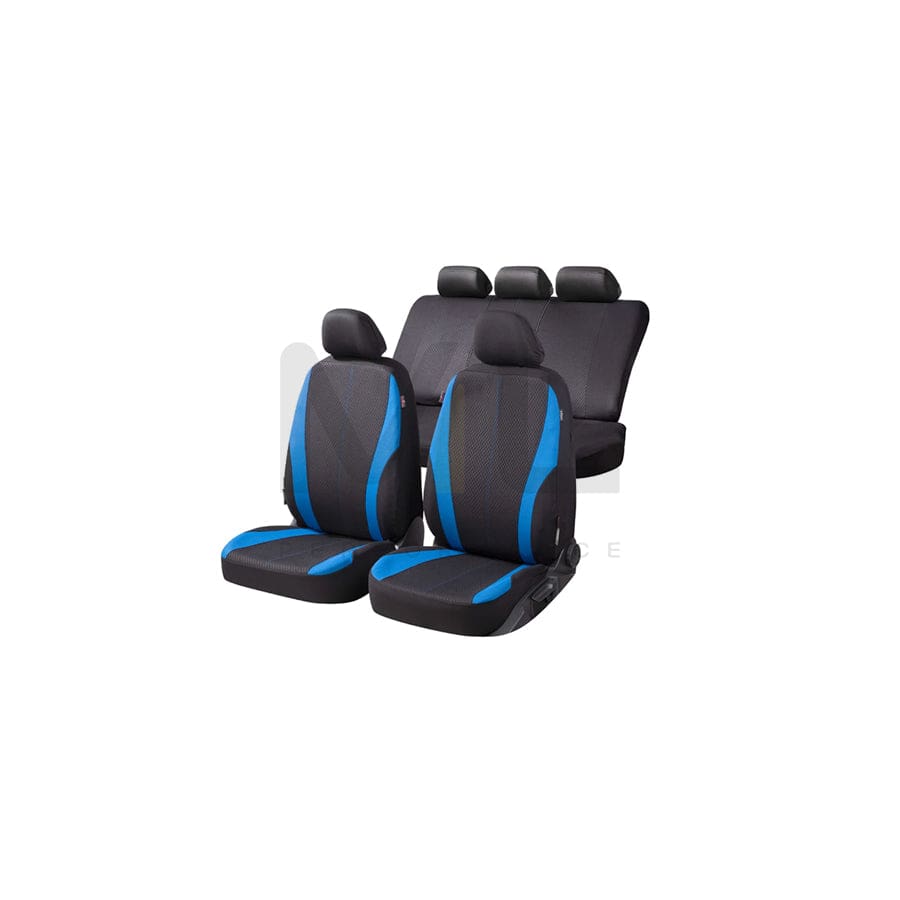 WALSER Dundee , ZIPP IT 11856 Car seat cover Blue/black, Polyester, Front and Rear