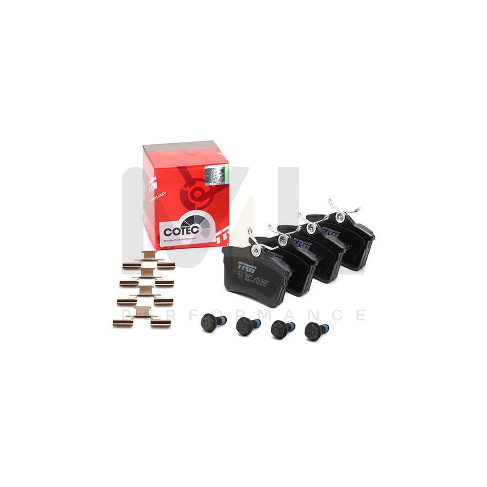 TRW Cotec Gdb1799 Brake Pad Set Not Prepared For Wear Indicator, With Brake Caliper Screws, With Accessories