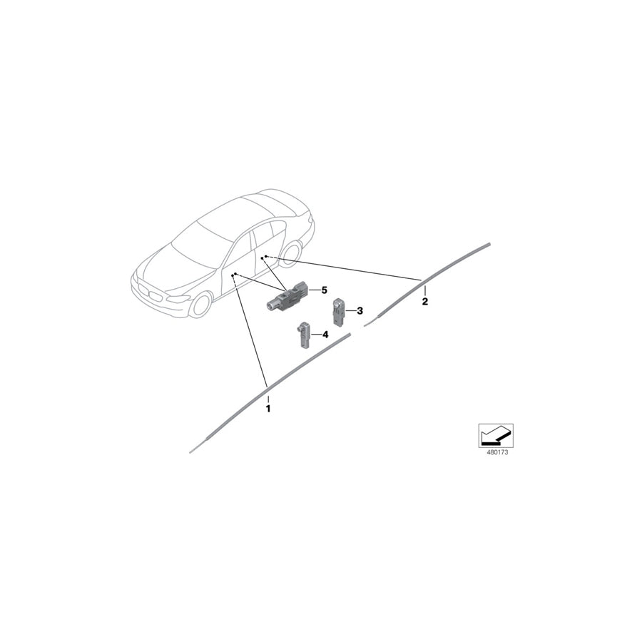 Genuine BMW 63319186641 Optical Conductor, Door Pocket, Left (Inc. 525d, 550iX & 528i)