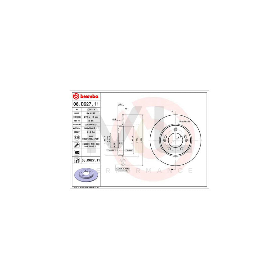 brembo-08-d627-11-brake-disc-solid-coated-high-carbon-with-bolts-screws