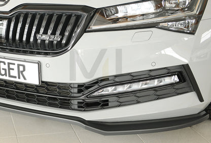 Rieger 00079047 Skoda 3T 3V Superb III Front Splitter 4 | ML Performance UK Car Parts