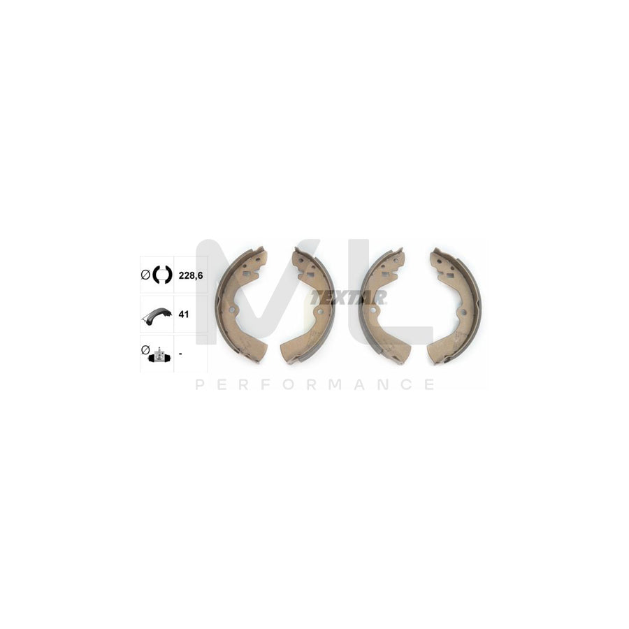 TEXTAR 91040400 Brake Shoe Set without handbrake lever
