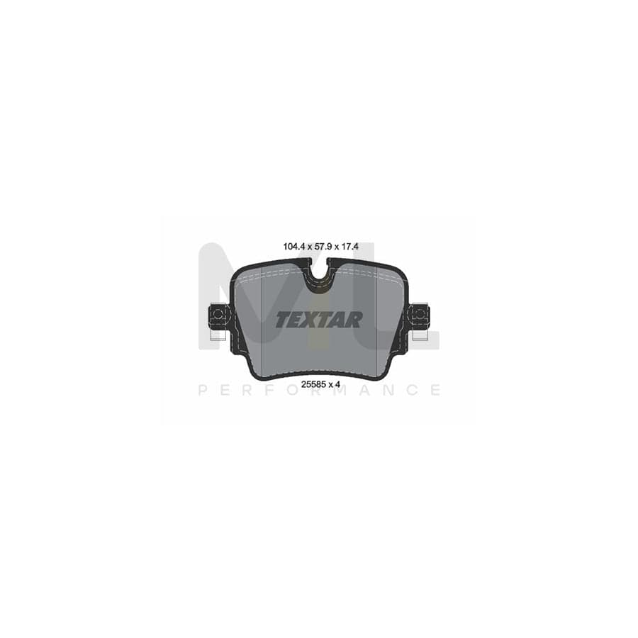 TEXTAR 2558501 Brake pad set prepared for wear indicator